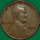 1933 Lincoln Wheat Cent Very Fine VF Coin #35007