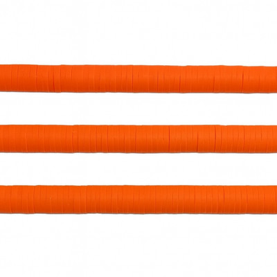 6 mm Orange Heishi Zwischenring Perlen - Polymer Ton Scheiben für Armbänder & Halsketten