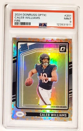 2024 Optic Fire 🔥 #201 Caleb Williams PSA 9