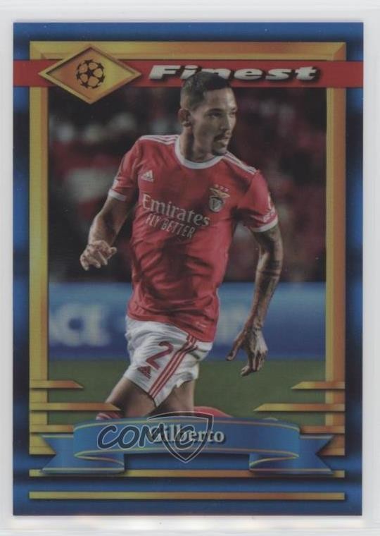 2022 Finest Flashbacks UEFA Club Competitions Blue Refractor 3/99 Gilberto 8d2