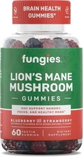 Fungies Lion's Mane Mushroom Gummies | Blueberry & Strawberry | 60 Servings | Mu