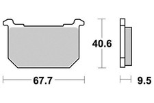 Pastiglie freno Semi-metalliche R90 per KAWASAKI Z 500 1981-1982 Posteriore