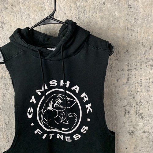 Sudadera con capucha sin mangas Gymshark grande negra culturismo gimnasio camiseta sin mangas para hombre’s - Imagen 2 de 8