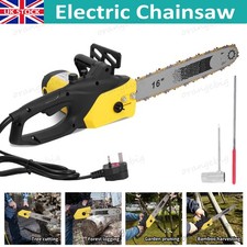 Electric Chainsaw 16 inch 2500W Powerful Wood Cutter Saw Wired 4500rpm Logging