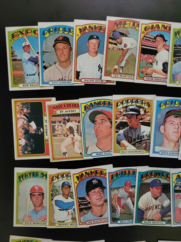 Tarjetas de béisbol 1972 Topps - 37 números altos - con premio Lew Krausse y ROY Foto 2 de 4
