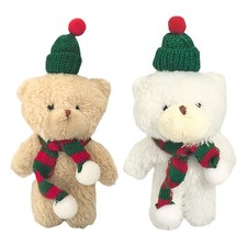 1x Christmas Cute Plush Bear Pendant Bag Charm for Backpack Handbags Accessories