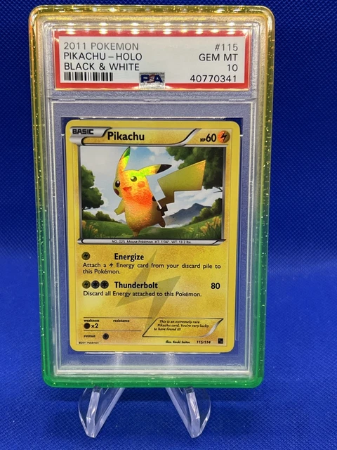 2011 Pokemon Black & White Pikachu 115/114 Secret Rare PSA 10 LOW POP W/ GUARD