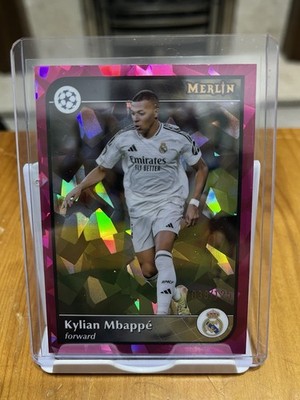 Topps Merlin UEFA 2025 Magenta Atomic Refractor Kylian Mbappe /125 - Real Madrid
