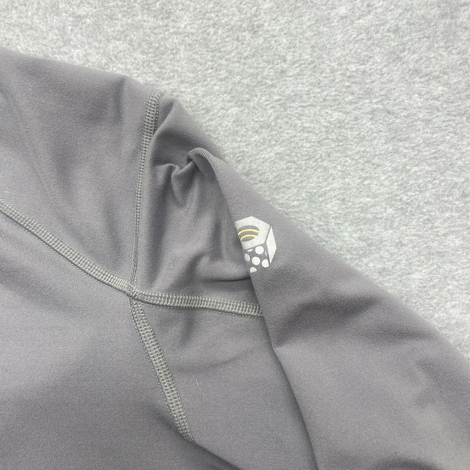 Camisa de sol Mountain Hardware para hombre grande 1/4 cremallera manga larga gris cuello falso senderismo Foto 3 de 4