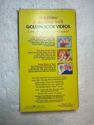 Care Bears (VHS, 1986) A Golden Book Video VHS - Picture 4 of 15