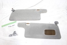 88-91 Honda Prelude Sunvisors W Sun Visor Clips Gray Cloth Vanity Mirror Clean