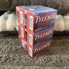 Tylenol PM Extra Strength Pain Reliever Nighttime Pack Of 6 Exp 06/27