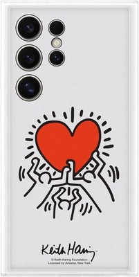 Original / Offizielle Samsung Galaxy S24 Ultra Flipsuit Hülle - Keith Haring - Weiß