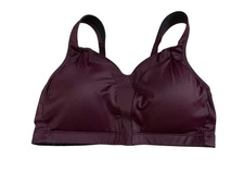 Moving Comfort High Impact Sports Bra Plum 300289 Adjustable Straps Size Large