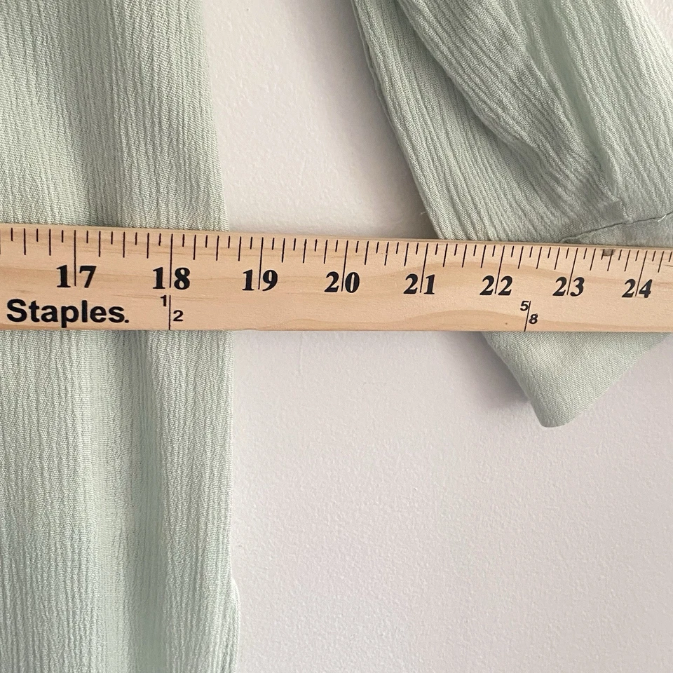 Vestido túnica Lucca linho como M verde perfeito botão frontal longo praia conforto - Imagem 3 de 4