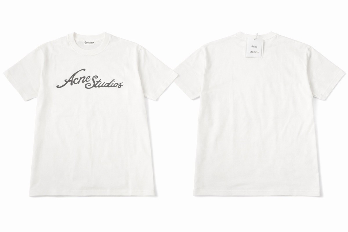 Acne Studios White Cotton Jersey Logo Graphic Print Men