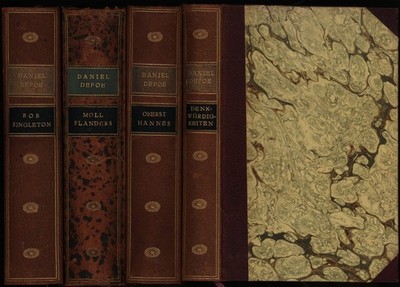 Defoe, Die Romane des Daniel Defoe in deutschen Übertragungen. 4 Bände.