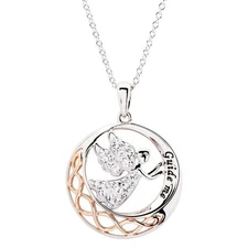 Sterling Silver Celtic Knot Guide Me Angel Necklace