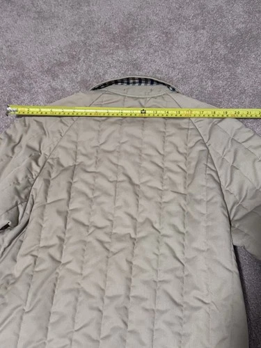 Vintage Aquascutum LondonMade in England Quilted JacketBeige Check Lined image 9