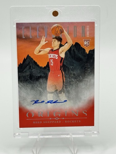 Reed Sheppard Rookie Auto - 2024 Panini Origins Elevation Signature RC Red /49 - Picture 12 of 12