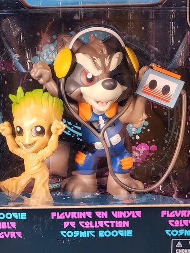 Disney Marvel Groot Rocket Cosmic Boogie Guardians of Galaxy Vinyl Statue NEW