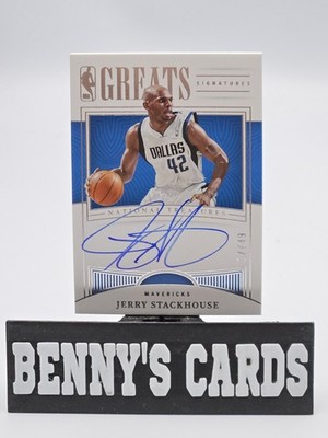 2022-23 National Treasures Basketball Greats Signatures 17/49 Jerry Stackhouse 