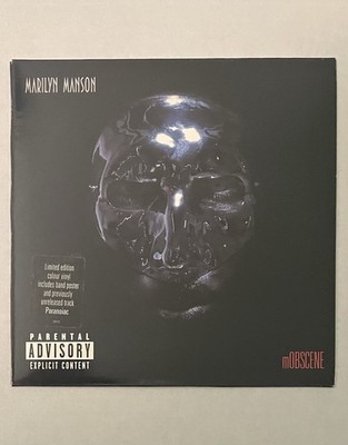 MARILYN MANSON mOBSCENE 2003 UK import LE 7'' Blue Vinyl w/mini Poster  XLNT cond