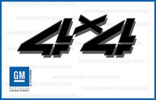 Set Of 2 2006 Chevy Silverado 4x4 Decals - Blackout Black Gm Hd Stickers Fg7a1 Set Of 2 2006 Chevy Silverado 4x4 Decals - Blackout Black Gm Hd Stickers Fg7a1