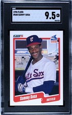 1990 Fleer Sammy Sosa #548 DOB ERROR/PINK DONUT ON LOGO*SUPER RARE LOW POP