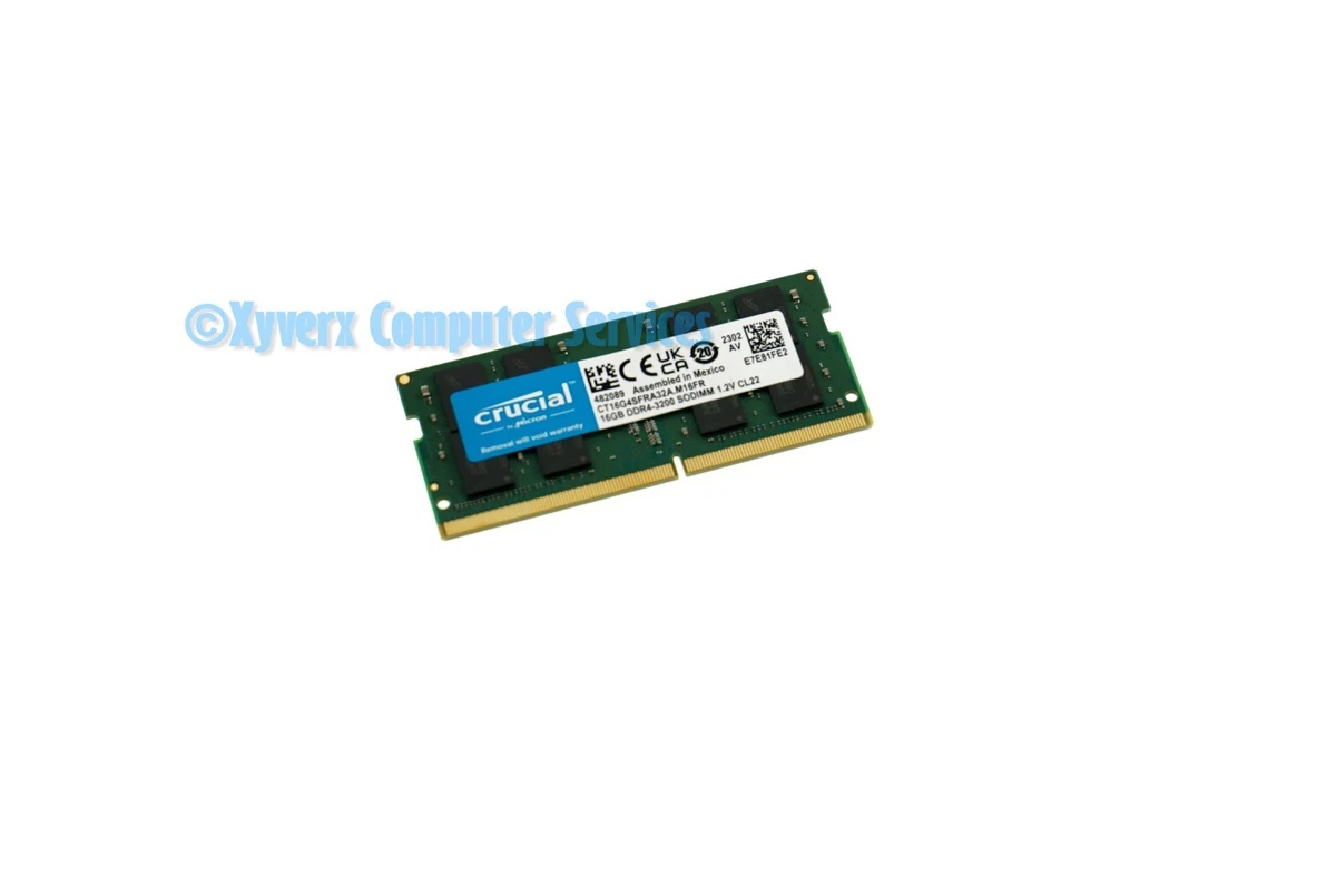 Crucial CT16G4SFRA32A 16GB DDR4-3200 PC4-25600 CL22 Notebook SODIMM