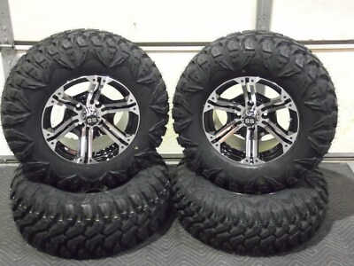 BRUTE FORCE 750 27'' QBT 846 8 Ply RADIAL ATV TIRE 14'' VIPER M/B WHEEL KIT IRS1CA