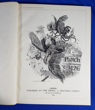 PUNCH MAGAZINE BOUND VOLUME CXXVI (126) Jan-Jun 1904 LLUSTRATED BOOK *Rare*