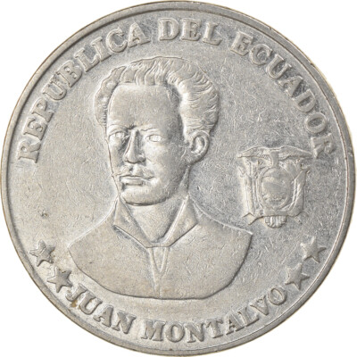 [#746657] Münze, Ecuador, 5 Centavos, Cinco, 2000, S+, Steel, KM:105