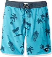 Rip Curl 256847 Boys' Big Teal Poolside Layday Swimwear Size 26