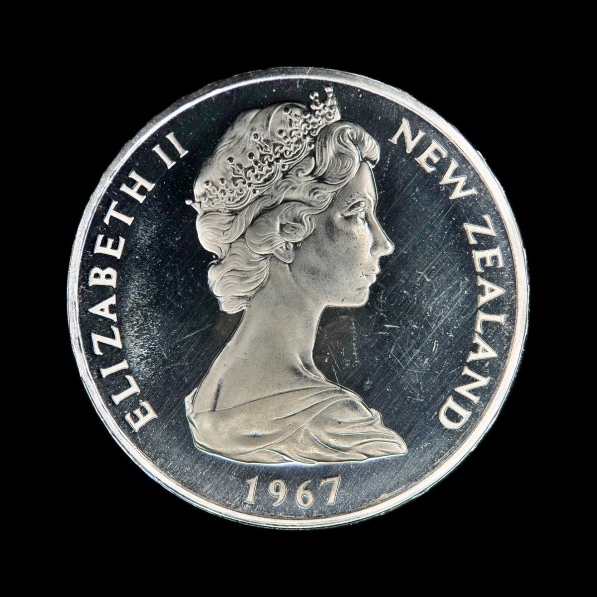 NEW ZEALAND. 1967, 1 Dollar - QEII, Introduction of Decimal