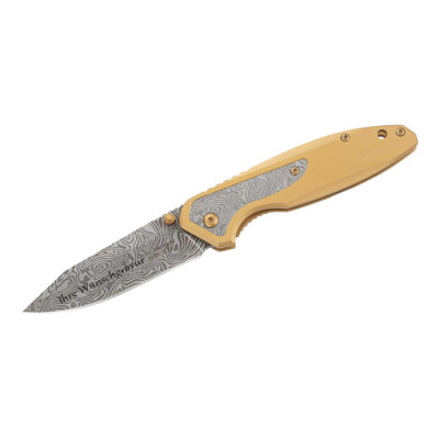 Herbertz Einhandmesser Damaszeneroptik 534012, mit Namensgravur