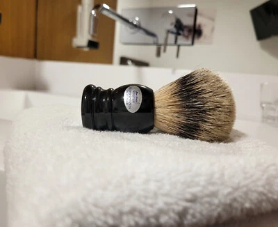 HANS BAIER EXCLUSIVE Rasierpinsel schwarz Silberspitz Dachshaar - verschiedene Größen - Hans Baier