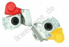 Kupplungskopf rot gelb M16 Set mit Ventil LKW Zugmaschine Traktor Druckluft