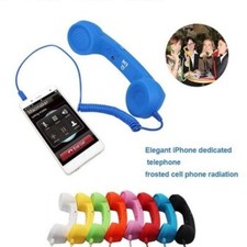 3.5mm Retro Radiation Proof Telephone Handset Phone Receiver for Mobile Phone UK