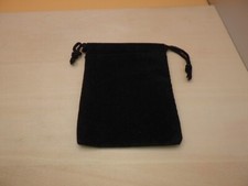 2x3 Inch Black Cloth Dice Bag - Small Pouch Jewelry Beads Coins Medicine Makeup