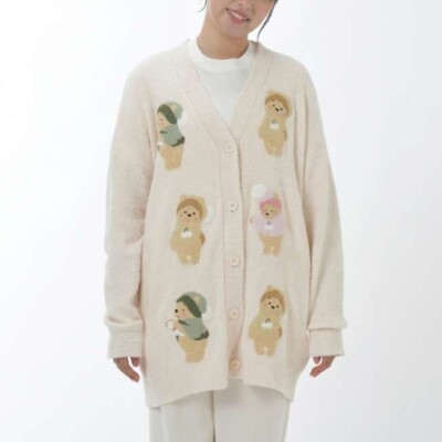 プーさん 長袖カーディガン ルームウェア M WHITE POOH プーさん カーディガン ルームウェア ホワイト WHITE POOH