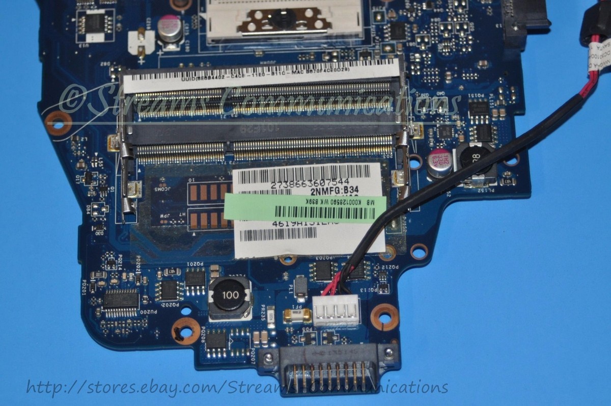 ONE TOSHIBA P750 P755 Intel HM65 Motherboard K000128590 PHQAA LA-6832P