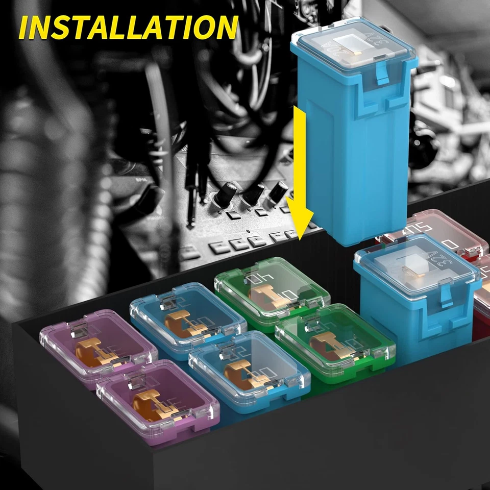 Kit surtido de fusibles en forma de caja Jcase 36 piezas (20A, 30A, 40A, 50A, 60A, 80A) Foto 4 de 4