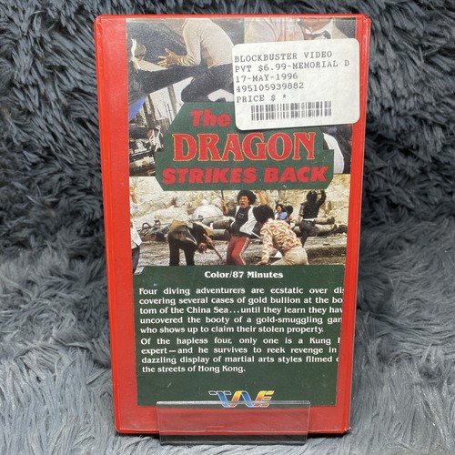 The Iron Dragon Strikes Back VHS Tape 1985 Bruce Li Martial Arts Movie Cut Box - Picture 4 of 8