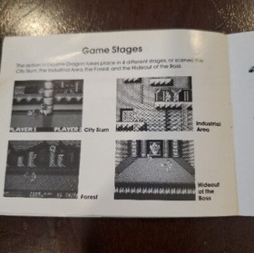 Original Nintendo NES Instruction Manual Only Double Dragon Book