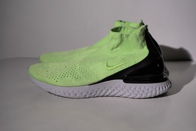 nike rise react flyknit lime blast