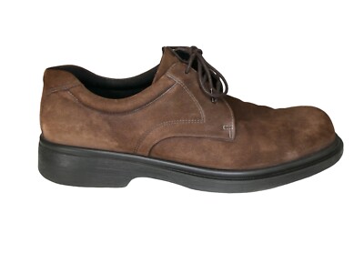 ECCO Shock Point Loafers Men's Size EU 45 US Brown Shoes Lace Up 