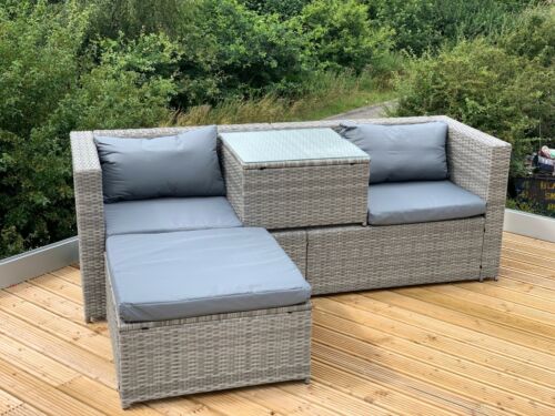 Victoria Rattan Garden Furniture Corner Sofa Lounge Set In/Outdoor Extra Wide - Picture 3 of 26