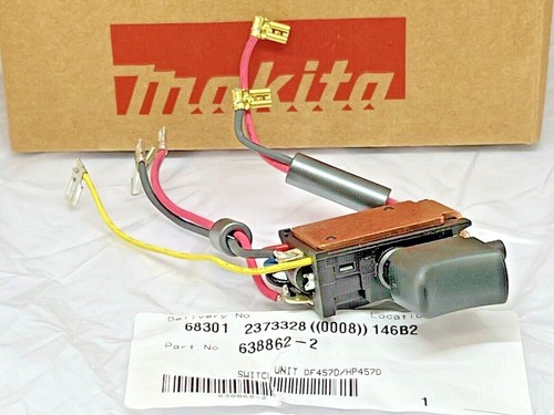 Genuine Makita 638862-2 SWITCH UNIT fits DF457D / HP457D / HP488D - Picture 3 of 10