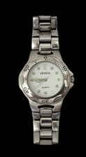 Geneva Men's Silver Tone Band Quartz Wristwatch F-BA-JHA